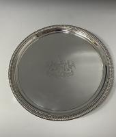 Hannam and Crouch George III silver salver tray 1801