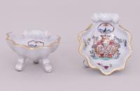 Chinese famille rose armorial salts