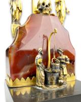 Agate and silver gilt model of the crucifixion. South German, 17th century