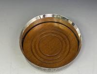 Bark effect sterling silver wine coaster Toye Kenning and Spencer 
