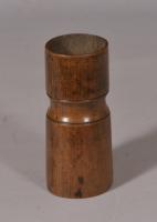 S/4721 Antique Treen Early 19th Century Beech Spice Measure