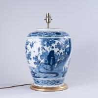 Late 17th century Dutch Delft Blue and White Vase