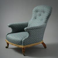 Victorian satin birch armchair