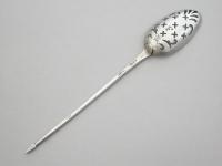 George II Shell Back Silver Mote Spoon