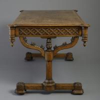 George IV Gothic oak writing-table