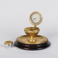 Inkwell Table Clock by Thomas Cole