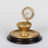 Inkwell Table Clock by Thomas Cole