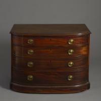 George III D-shaped Mahogany Chest-of-Drawers