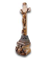 Boxwood cruciform pendant. French, 16th and 17th centuries