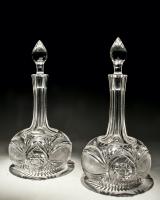 shaft and globe Victorian decanters