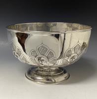 Victorian silver rose bowl dish 1895 William Hutton 
