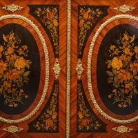 A Detail From A Pair of Napoleon III Ormolu-Mounted Marquetry Side Cabinets 