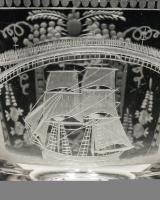 finely engraved Sunderland bridge goblet