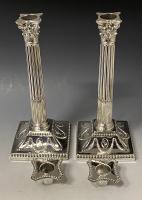 Georgian silver candlesticks John Winter and Co 1777
