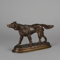 “Standing Setter” French Animaliers Bronze by Jules Moigniez - circa 1870