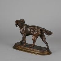 “Standing Setter” French Animaliers Bronze by Jules Moigniez - circa 1870