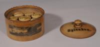 S/4861 Antique Treen 19th Century Mauchline Ware Sycamore Spice Box