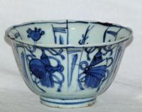Chinese-Ming- Blue and White Porcelain Crow Cup