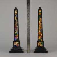 “Pietra Dura Obelisks” Ashford Marble - circa 1860