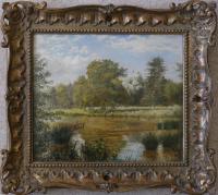 A Surrey Pond by George William Mote (1832-1909)