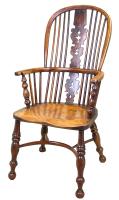 19th Century Yew Windsor Armchair