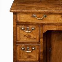 George III walnut kneehole desk