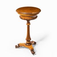 A William IV amboyna and rosewood table