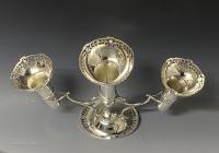 Mappin and Webb silver trumpet epergne 1912
