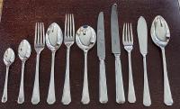 Carrs sterling silver Grecian pattern cutlery canteen set service 