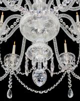 Twelve Light Cut Glass Chandeliers