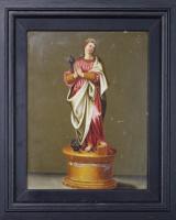 Oil on copper painting; Personification of Hope. Italian, mid 17th century
