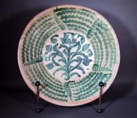 Spanish Tin-glazed Earthenware Pottery Oversized Basin or Lebrillo,  Fajalauza, Granada,  19th Century