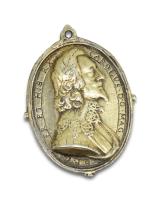 Silver gilt medal with profiles of Charles I and Henrietta Maria, circa 1643