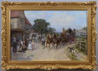 Coaching scene oil painting  by Heywood Hardy