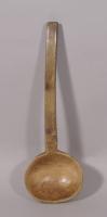 S/4839 Antique Treen 19th Century Welsh Sycamore Cawl Spoon