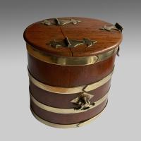  small and rare 19th century presentation naval grog cask