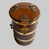  small and rare 19th century presentation naval grog cask