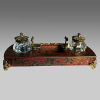 French 19th century boulle pen and ink stand