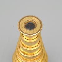 19th Century Ebsworth Gilt Brass Spy Glass Telescope
