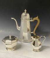 Sterling Silver Octagonal Coffee Service