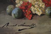 Still life oil painting of fruit by Alfred Arthur Brunel de Neuville