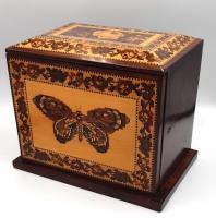 Tunbridge Ware Cabinet with Butterfly