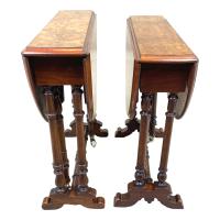 Matched Pair Of Walnut Baby Sutherland Tables