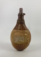 London Saltglaze stoneware spirit flask