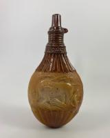 London Saltglaze stoneware spirit flask