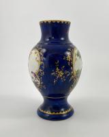 Derby porcelain Mazarine Blue vase, circa 1758