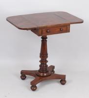 George IV period mahogany small drop-leaf table
