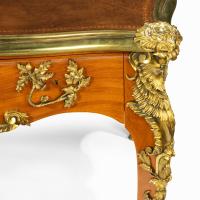 Louis XV-style mahogany bureau plat
