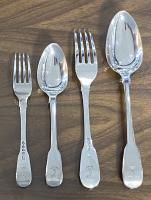 Eley and Fearn Georgian silver fiddle cutlery flatware 1810