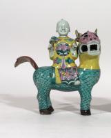 Chinese Export Porcelain Immortals Riding Mythical Beasts